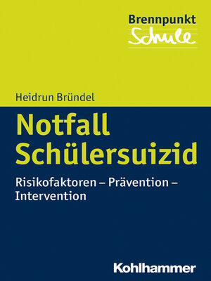 cover image of Notfall Schülersuizid